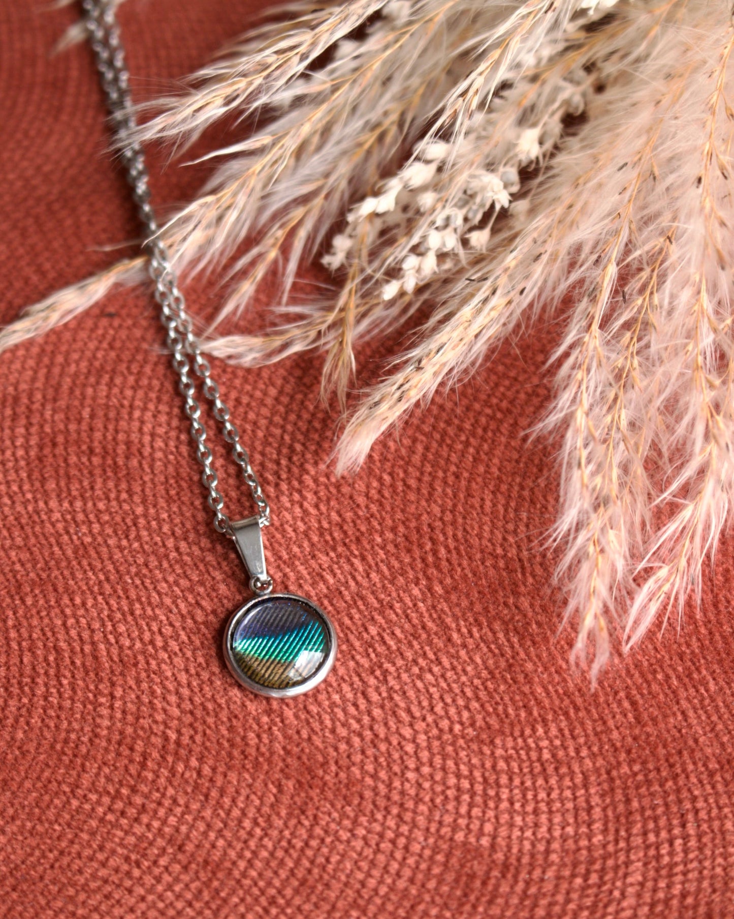 Nouveau Collier Secret Paon bleu