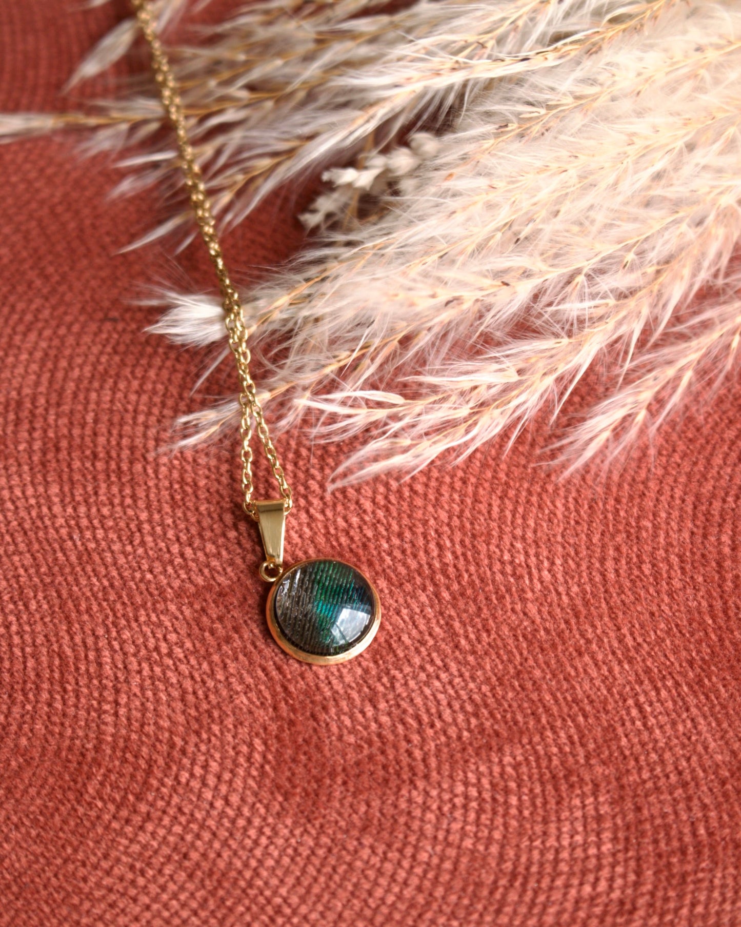 Nouveau Collier Secret Paon bleu