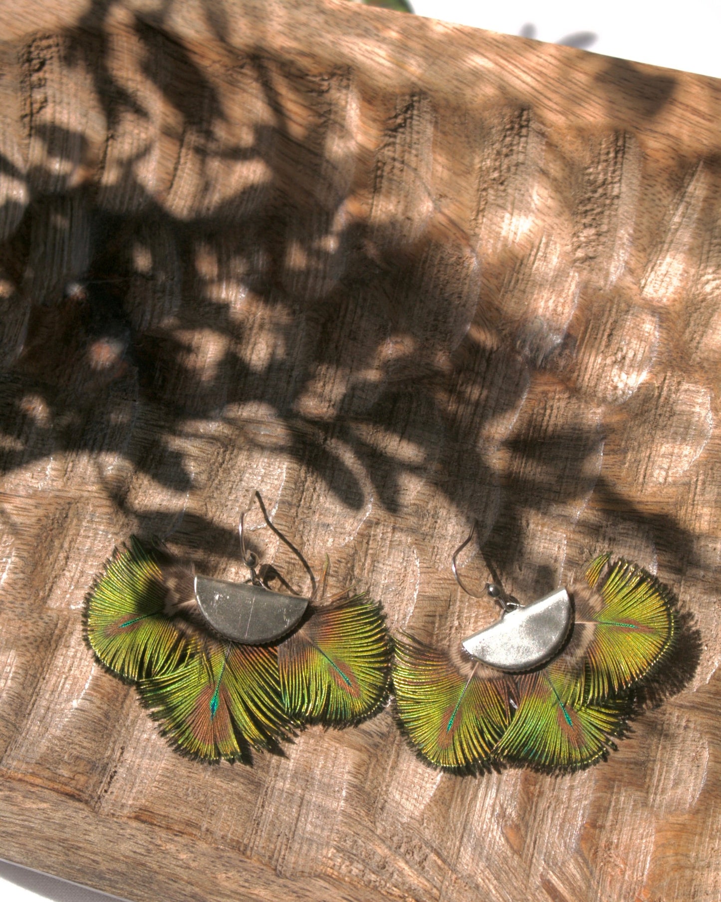 Boucles d'oreilles Ailes de papillon Paon