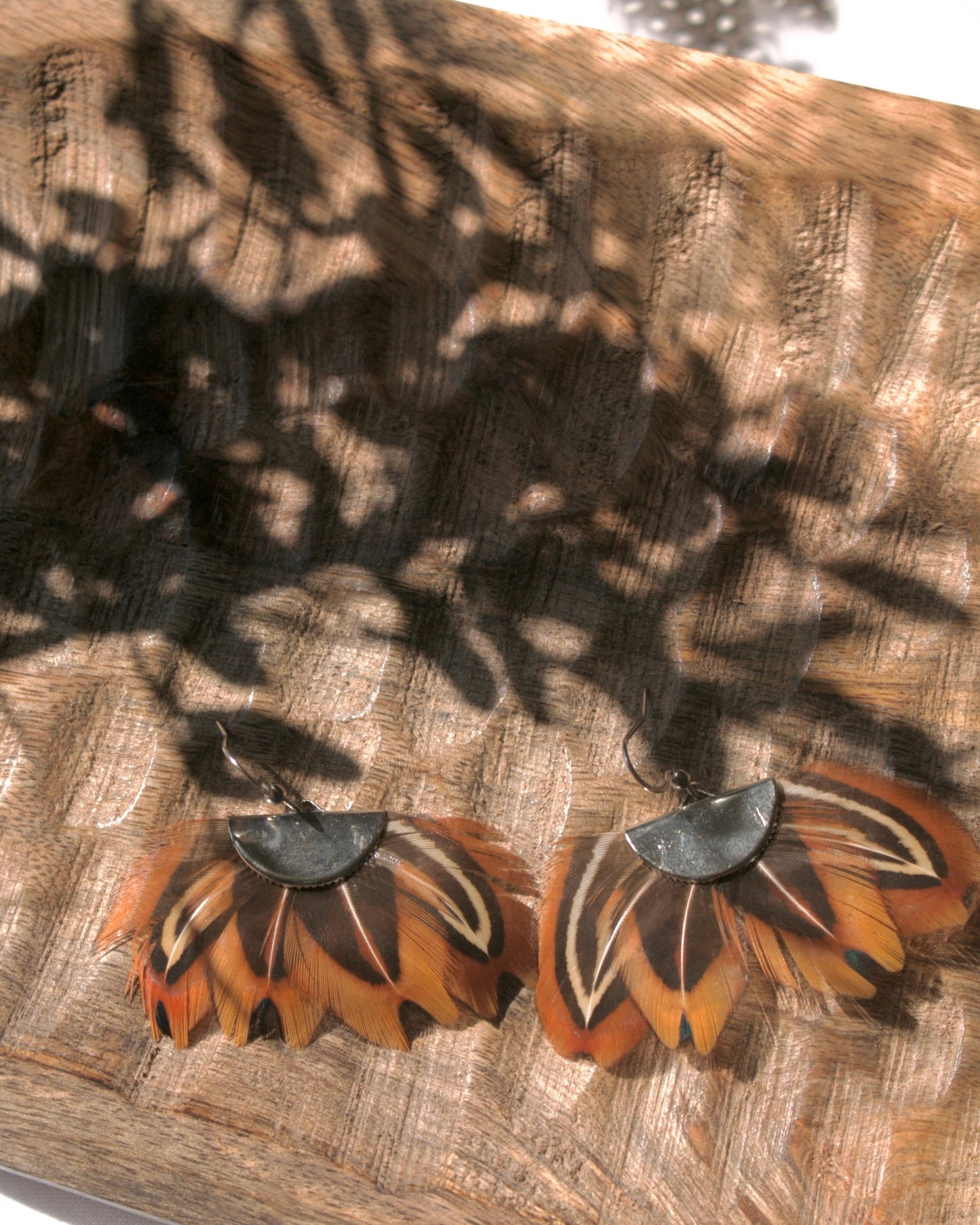 Boucles d'oreilles Ailes de papillon Faisan commun