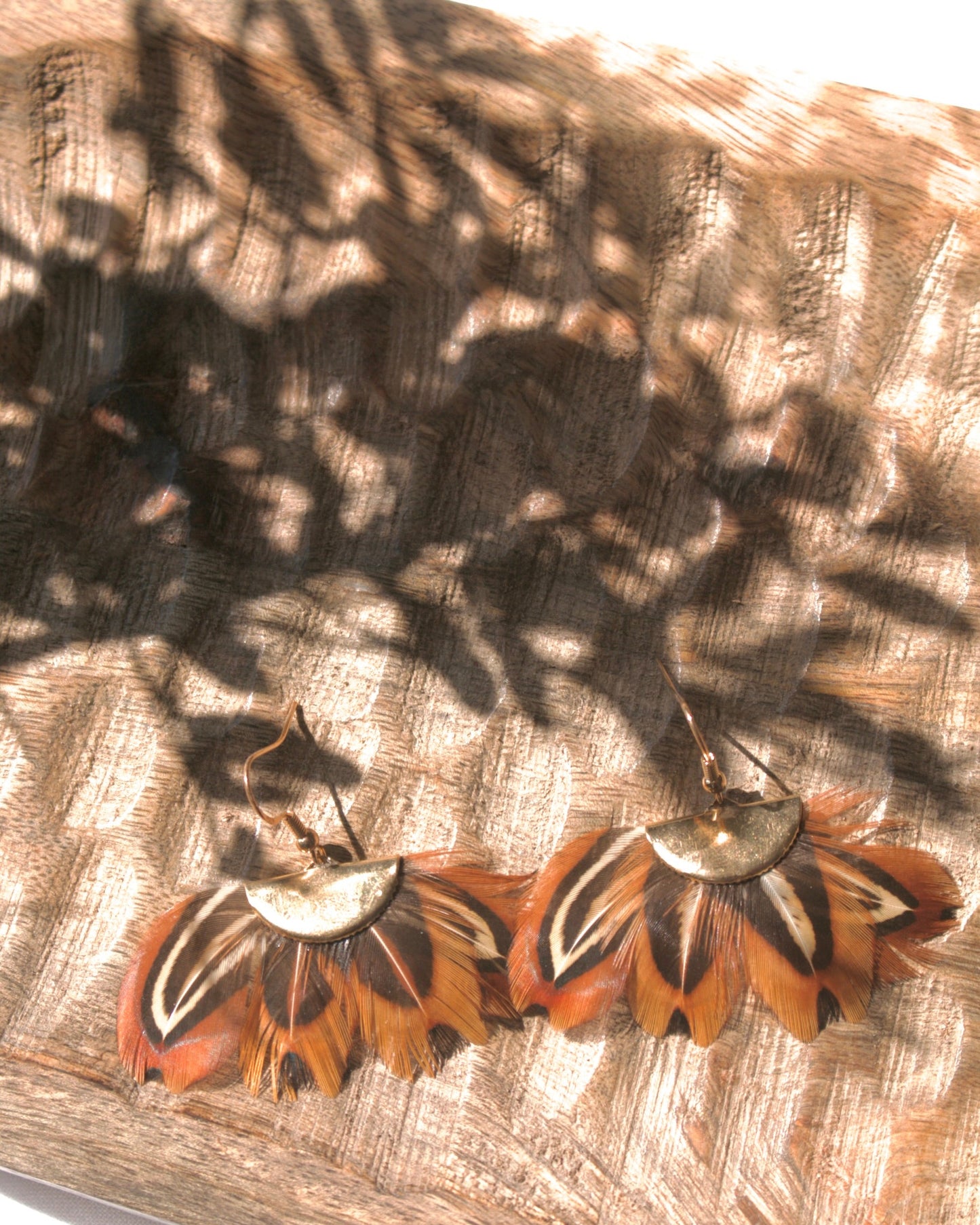 Boucles d'oreilles Ailes de papillon Faisan commun