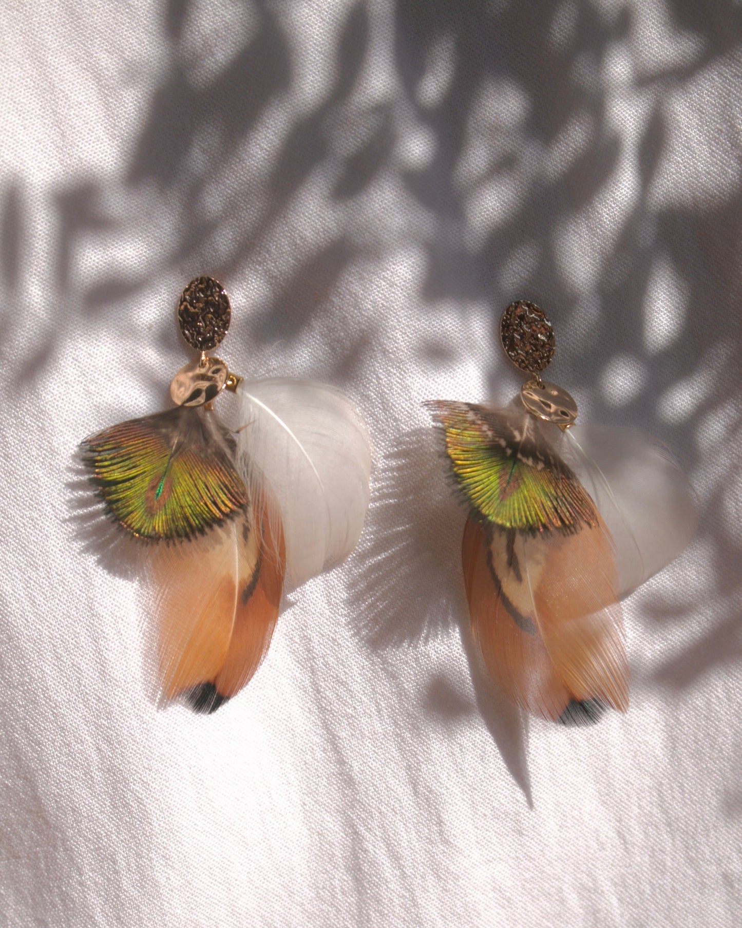 Boucles d’oreilles Queen Paon