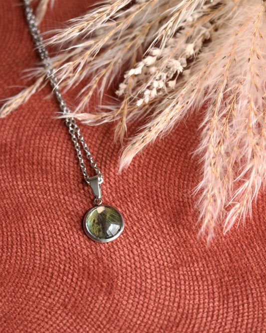 Nouveau Collier Secret Paon vert