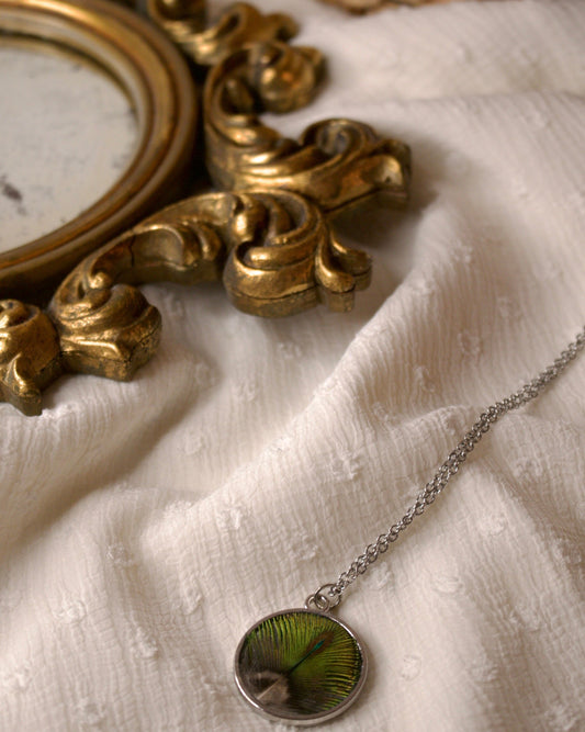 Green Peacock Necklace